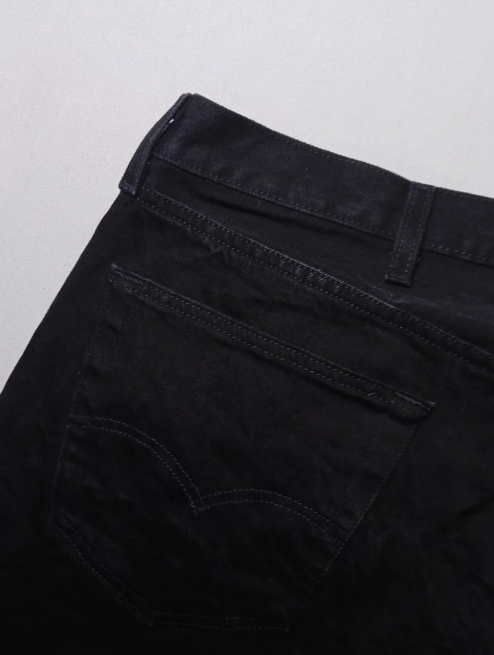 Levi's 501 Mens Original Fit Button Fly Jeans 44X30 Black Wash Stretch Denim